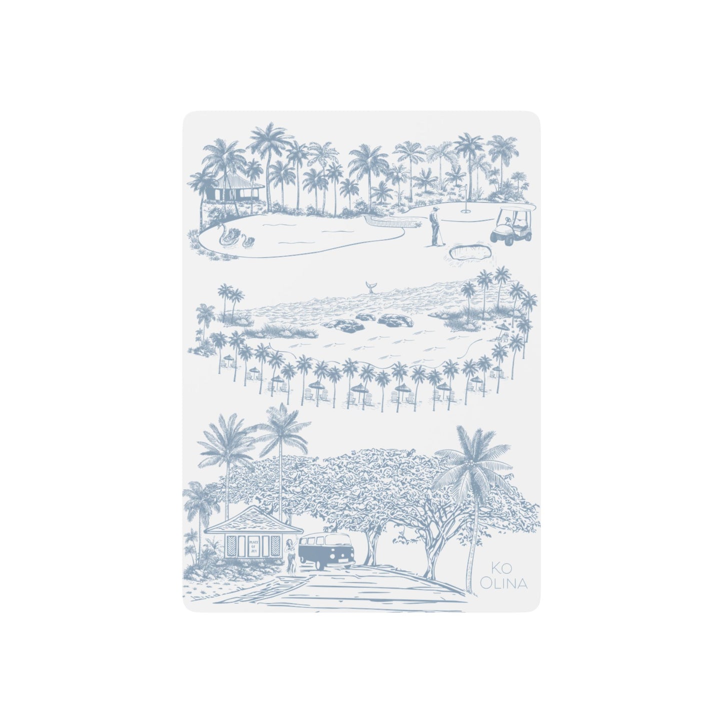 Ko Olina Toile Poker Playing Cards