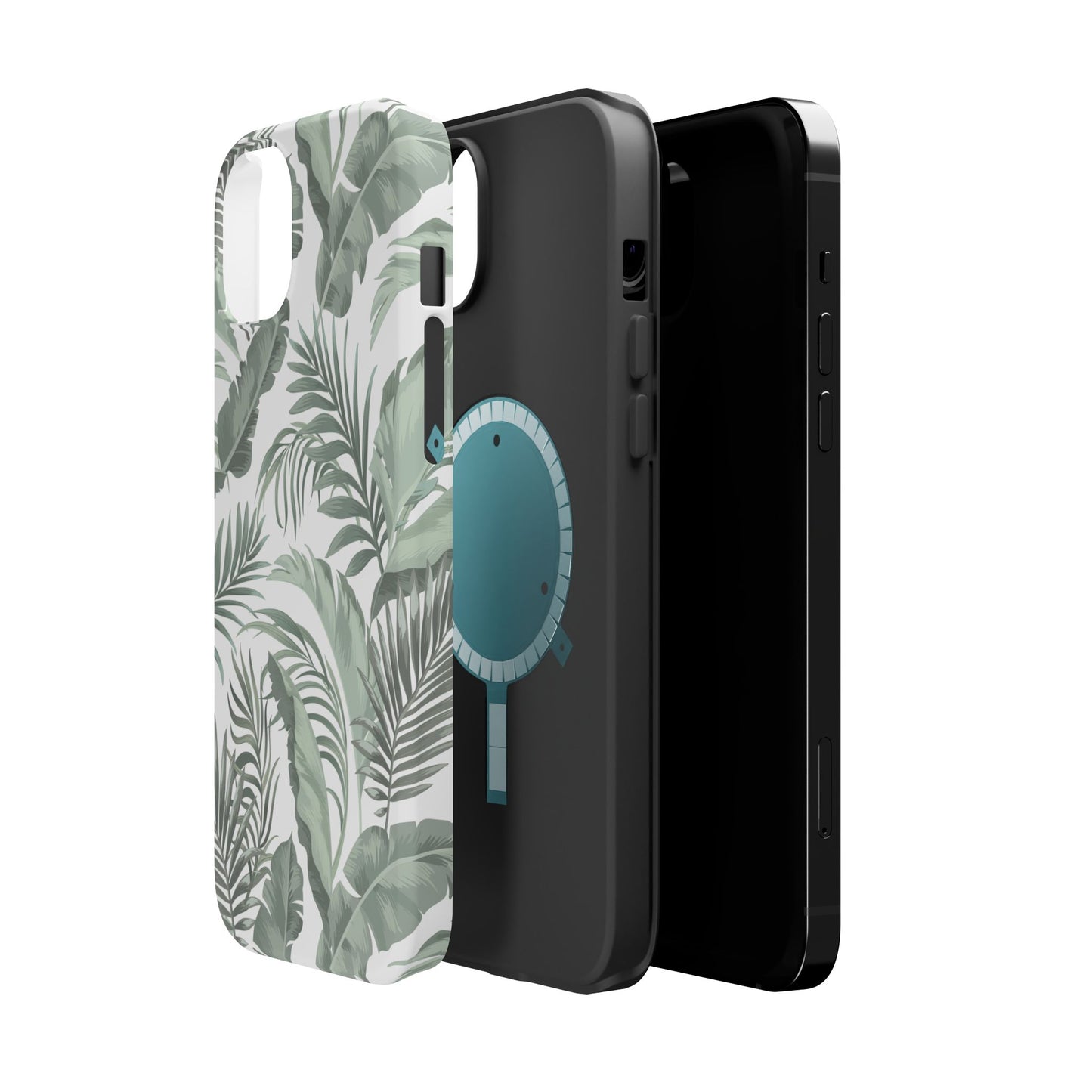 Tropical Leaf White Magnetic Tough Cases