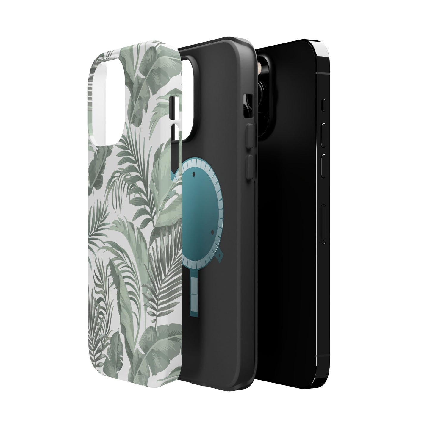 Tropical Leaf White Magnetic Tough Cases