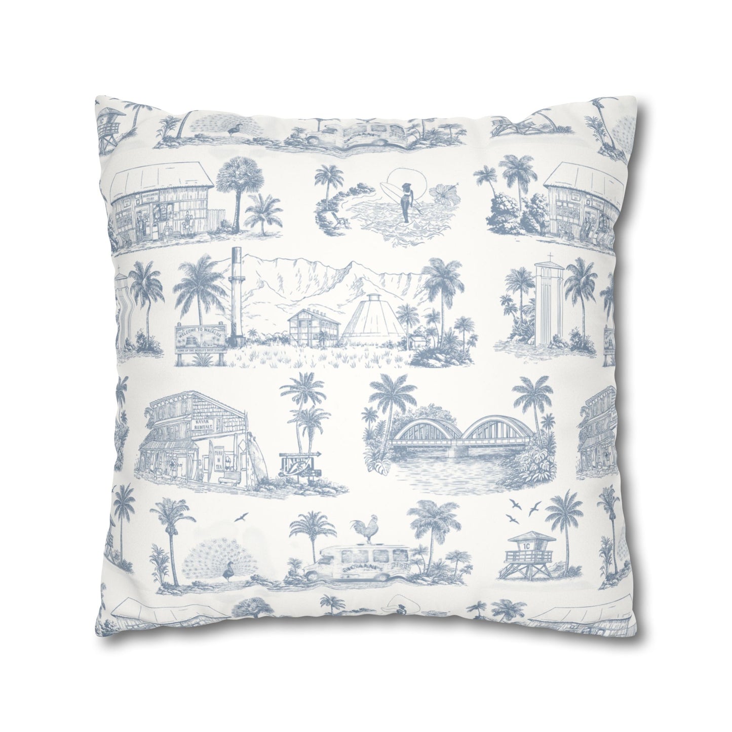 North Shore Faux Suede Pillowcase White without filler