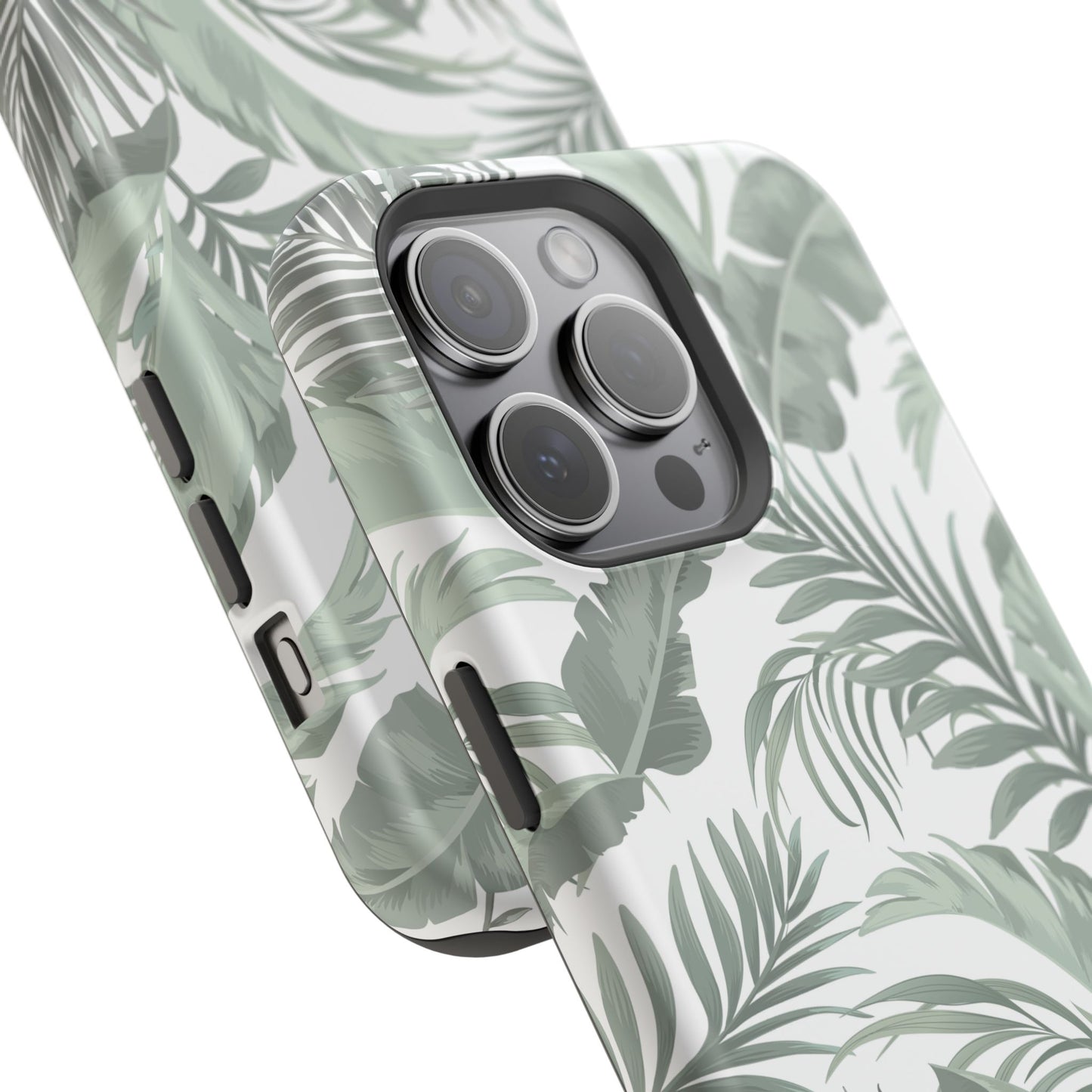 Tropical Leaf White Magnetic Tough Cases