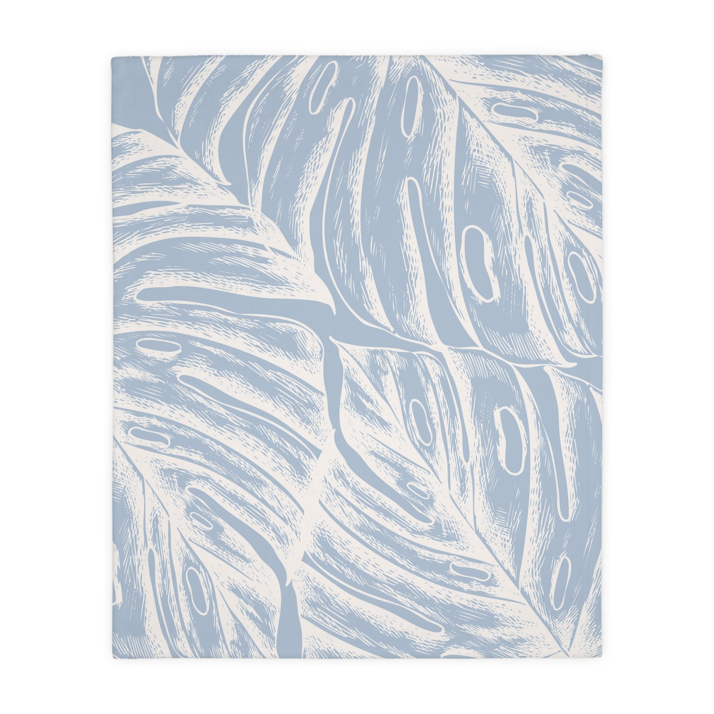 Monstera Oahu Velveteen Microfiber Blanket