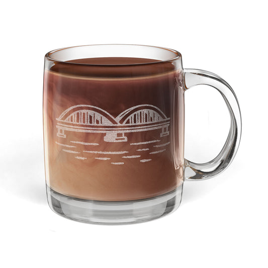 Haleiwa Glass Engraved Coffee Mug