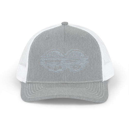 Haleiwa's Rainbow Bridge Embroidered Snapback Trucker Cap