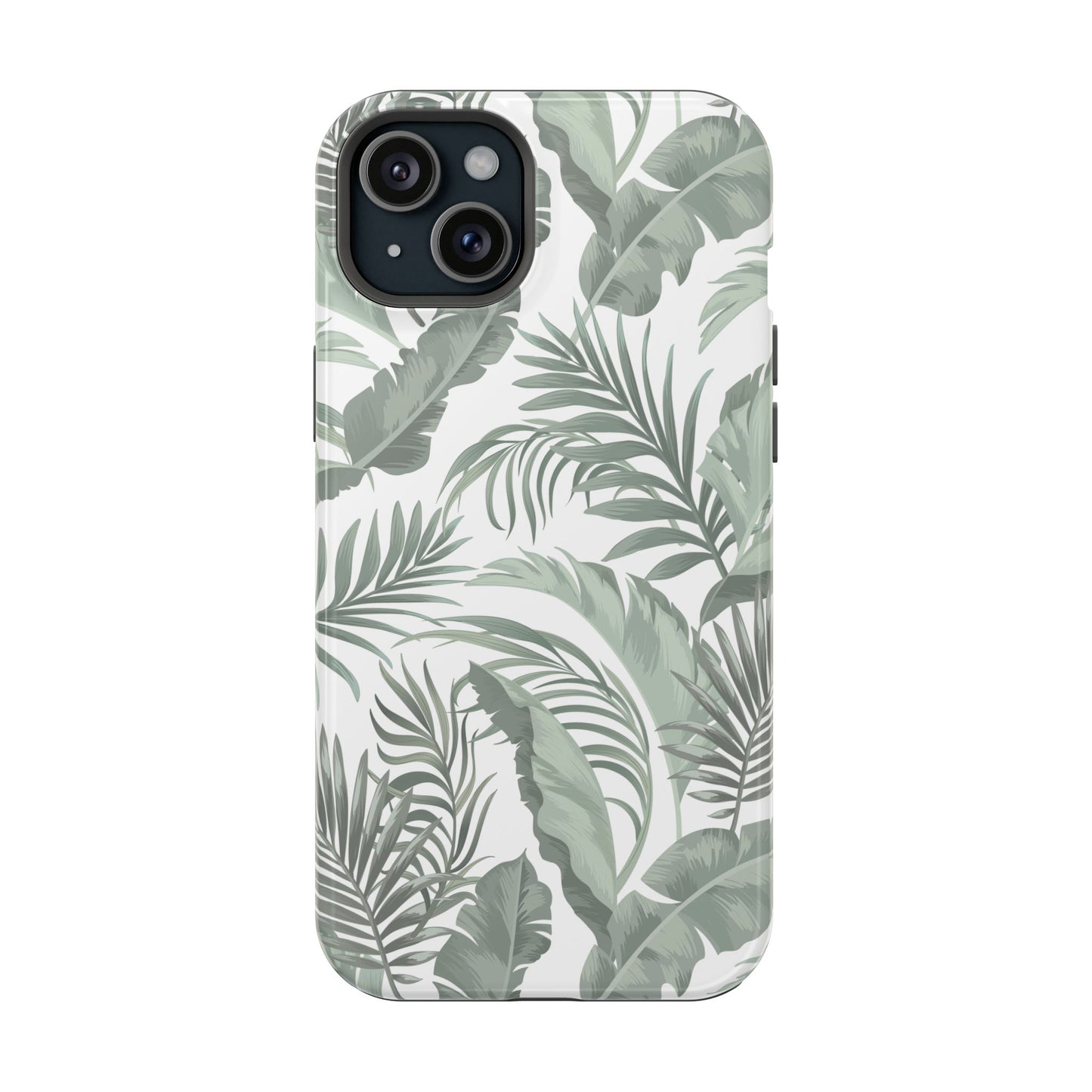 Tropical Leaf White Magnetic Tough Cases