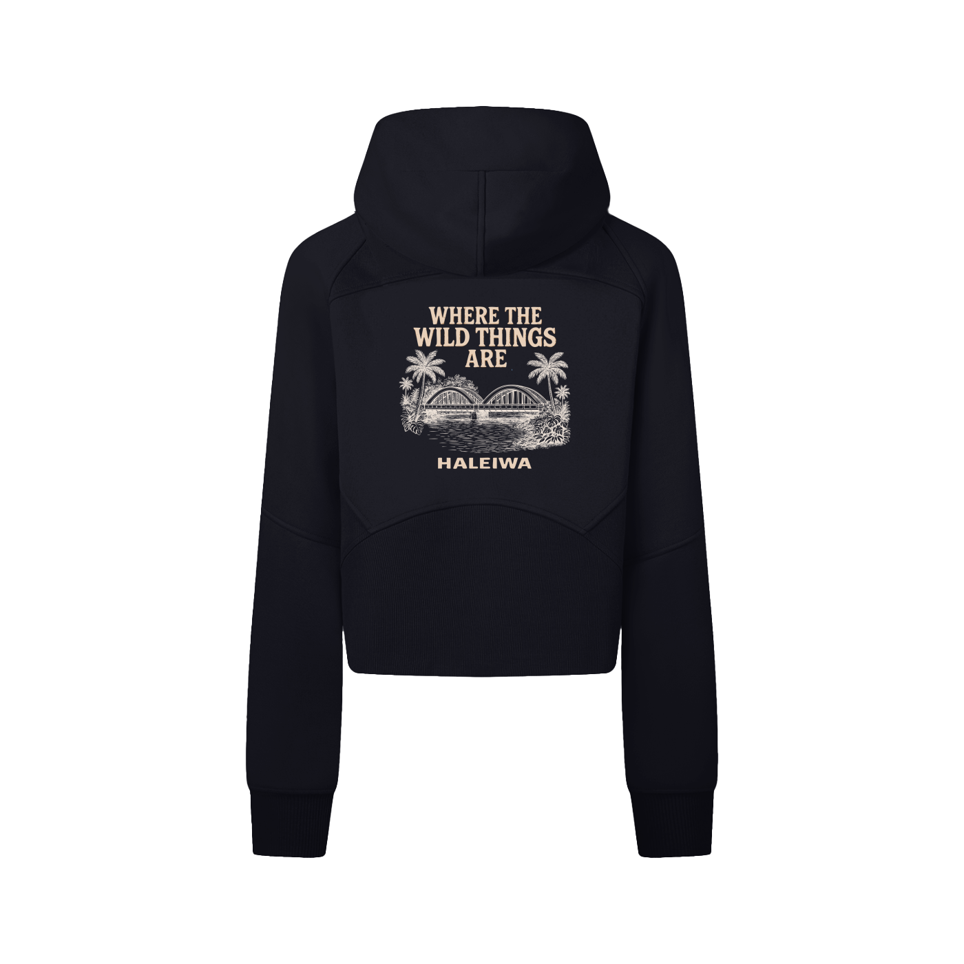 Haleiwa Wild Things Cropped Zip-Through Hoodie