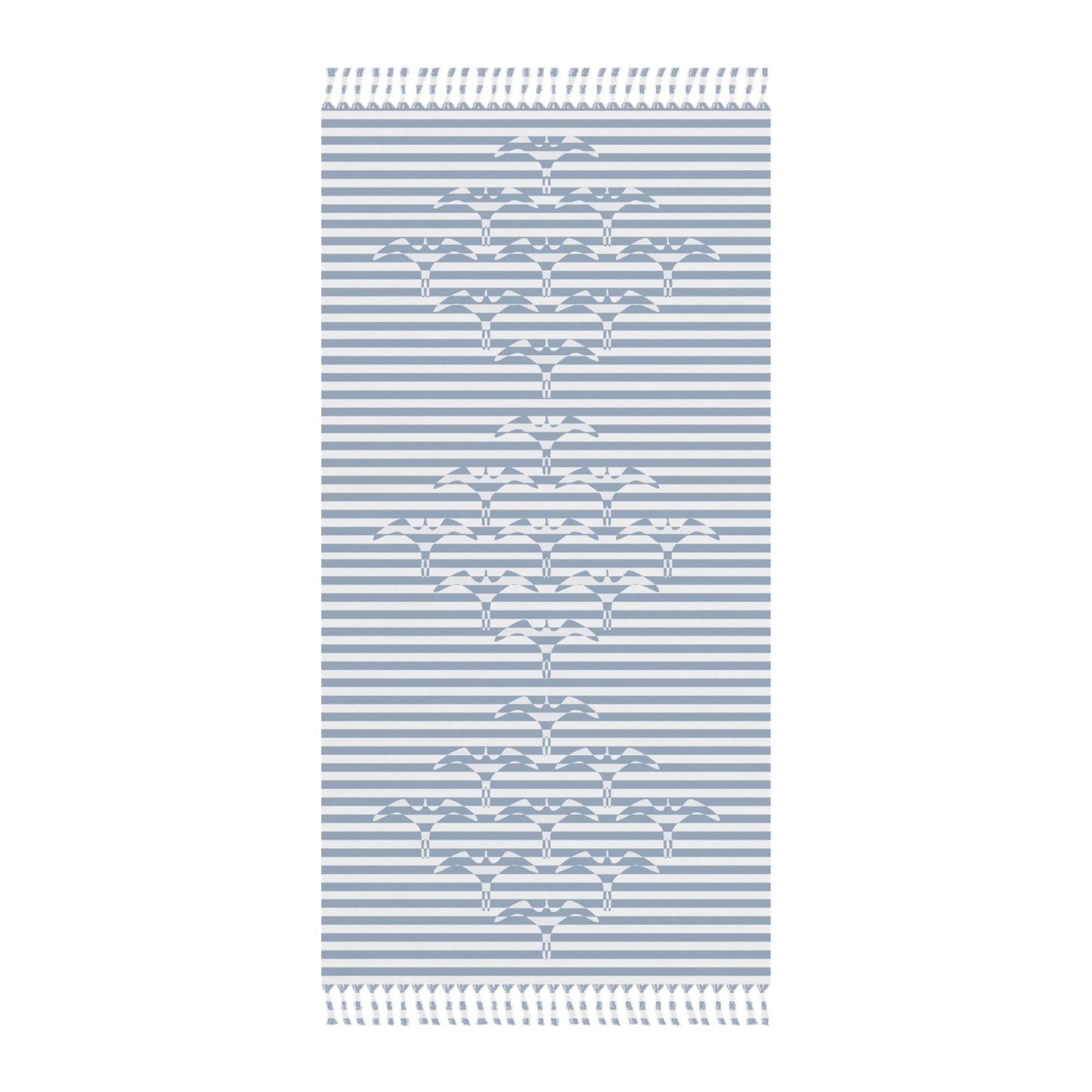 Stripe Iwa Bird Beach Towel Blue