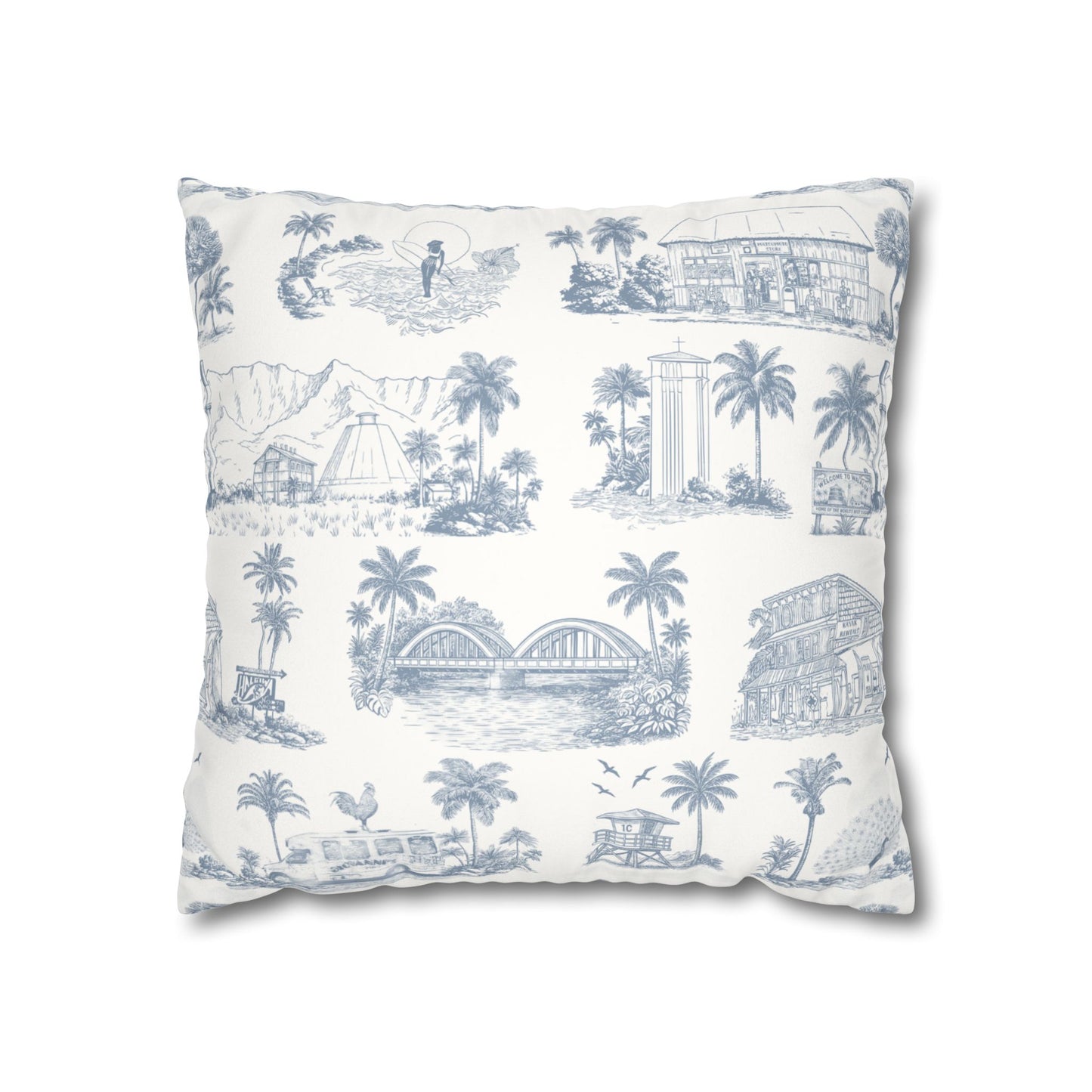 North Shore Faux Suede Pillowcase White without filler