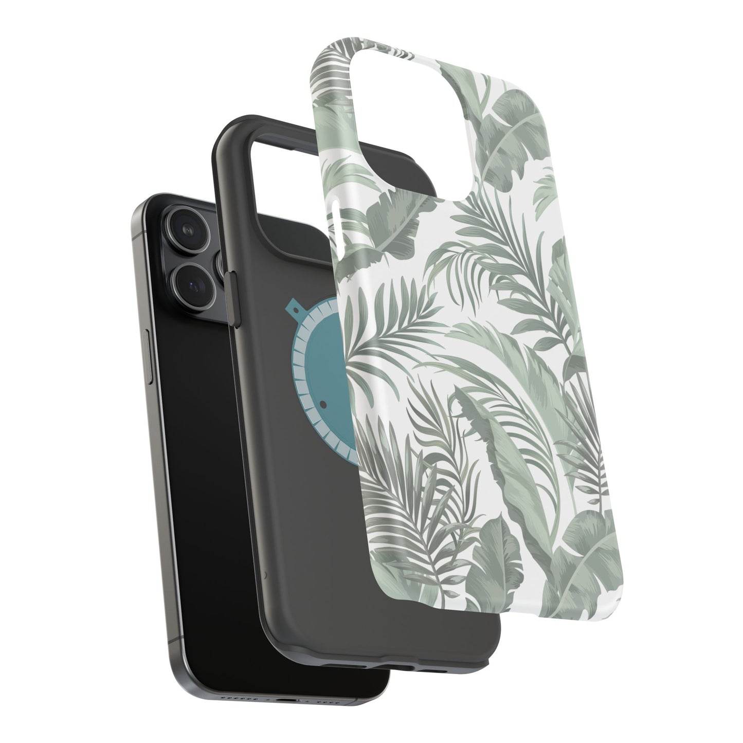 Tropical Leaf White Magnetic Tough Cases