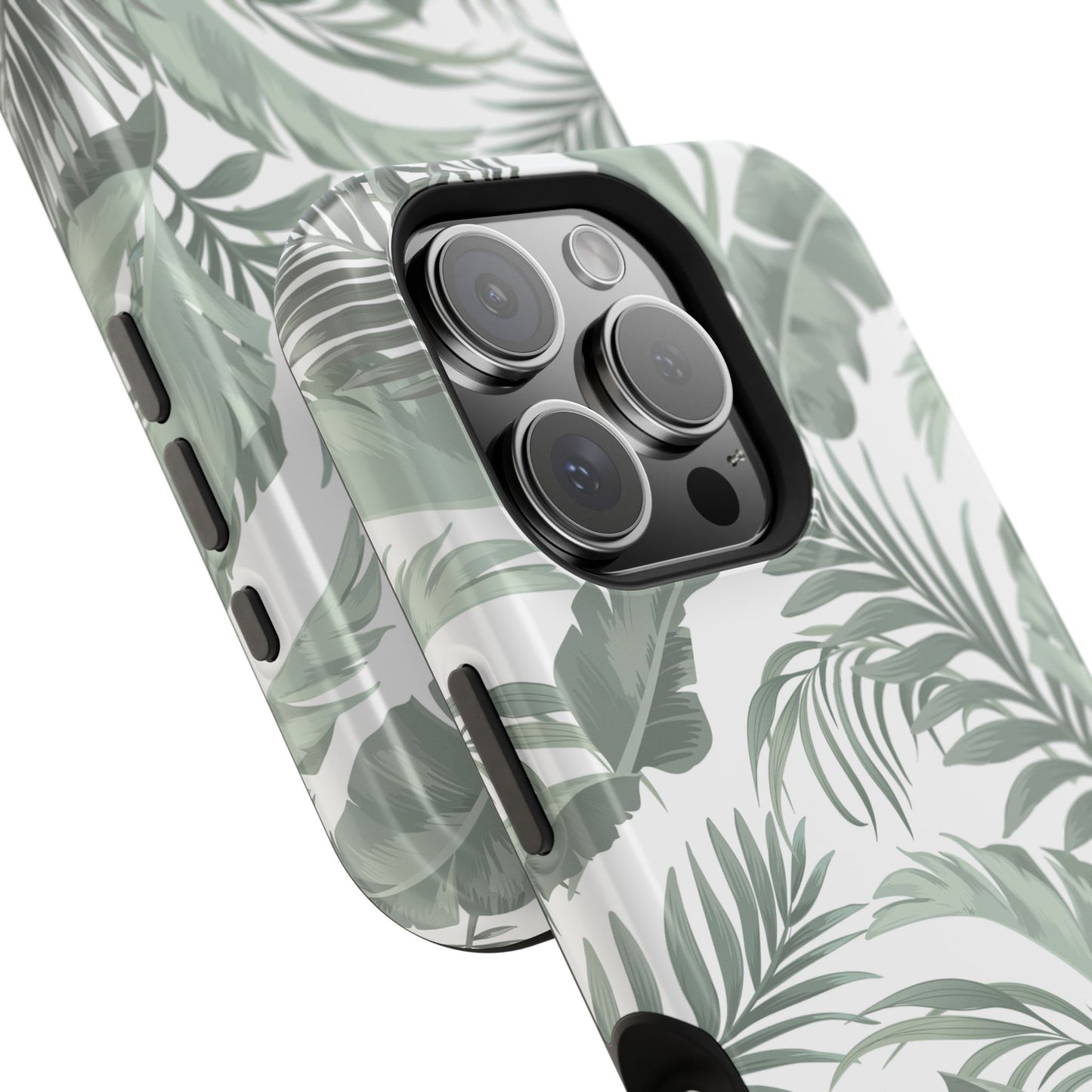 Tropical Leaf White Magnetic Tough Cases