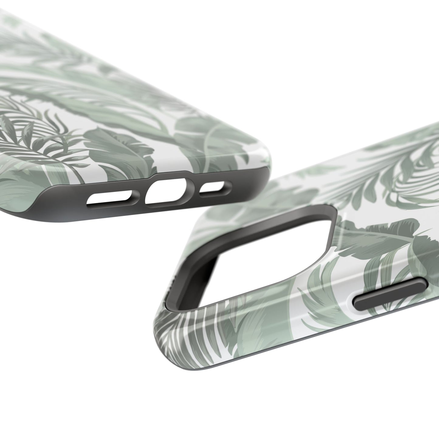 Tropical Leaf White Magnetic Tough Cases