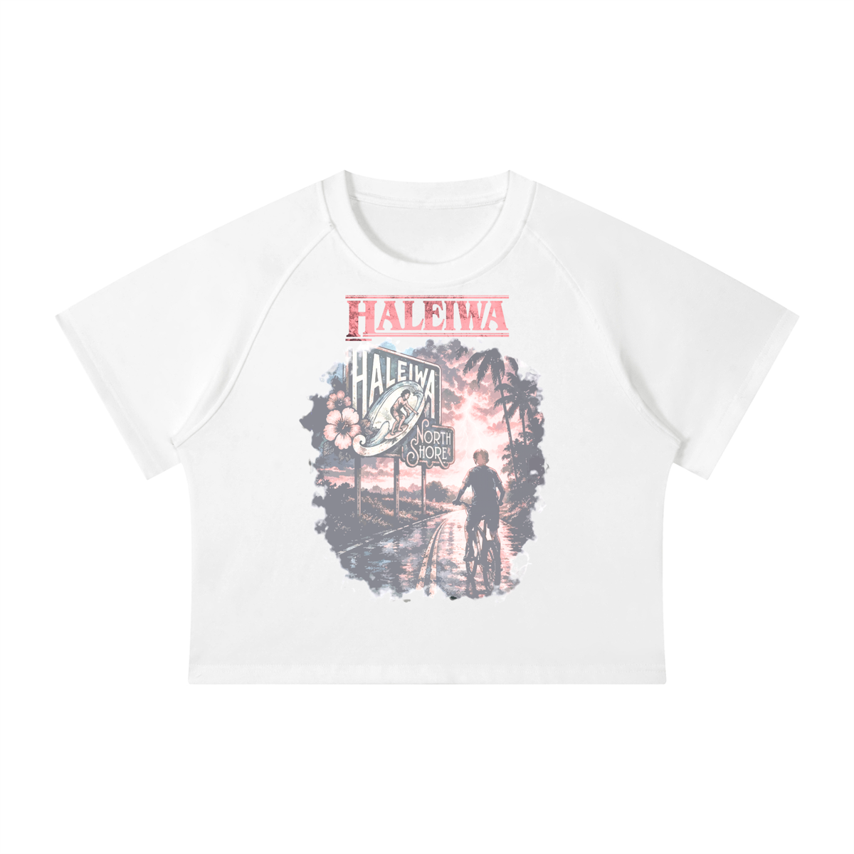 Women's Mineral Wash Raglan Crop T-Shirt