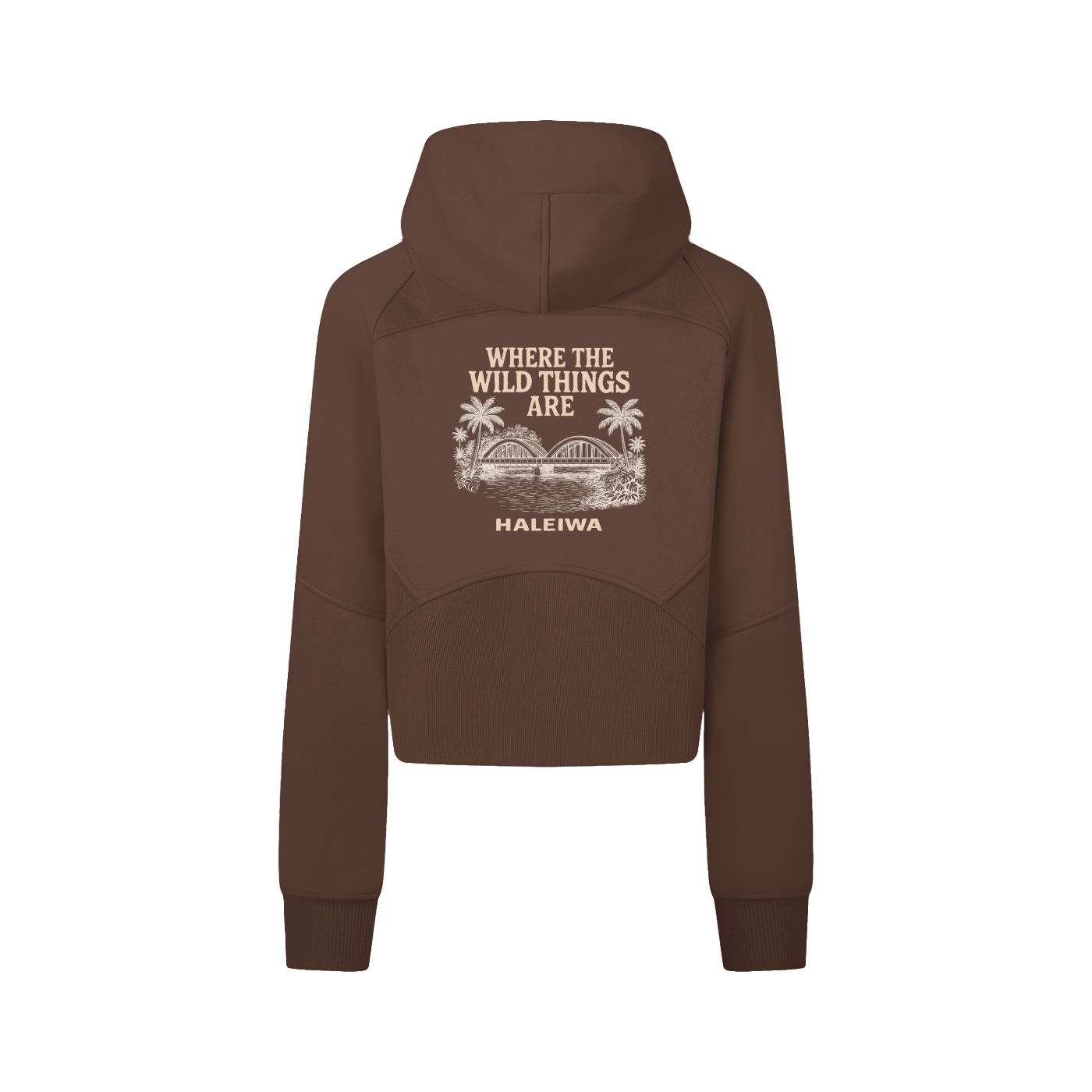 Haleiwa Wild Things Cropped Zip-Through Hoodie