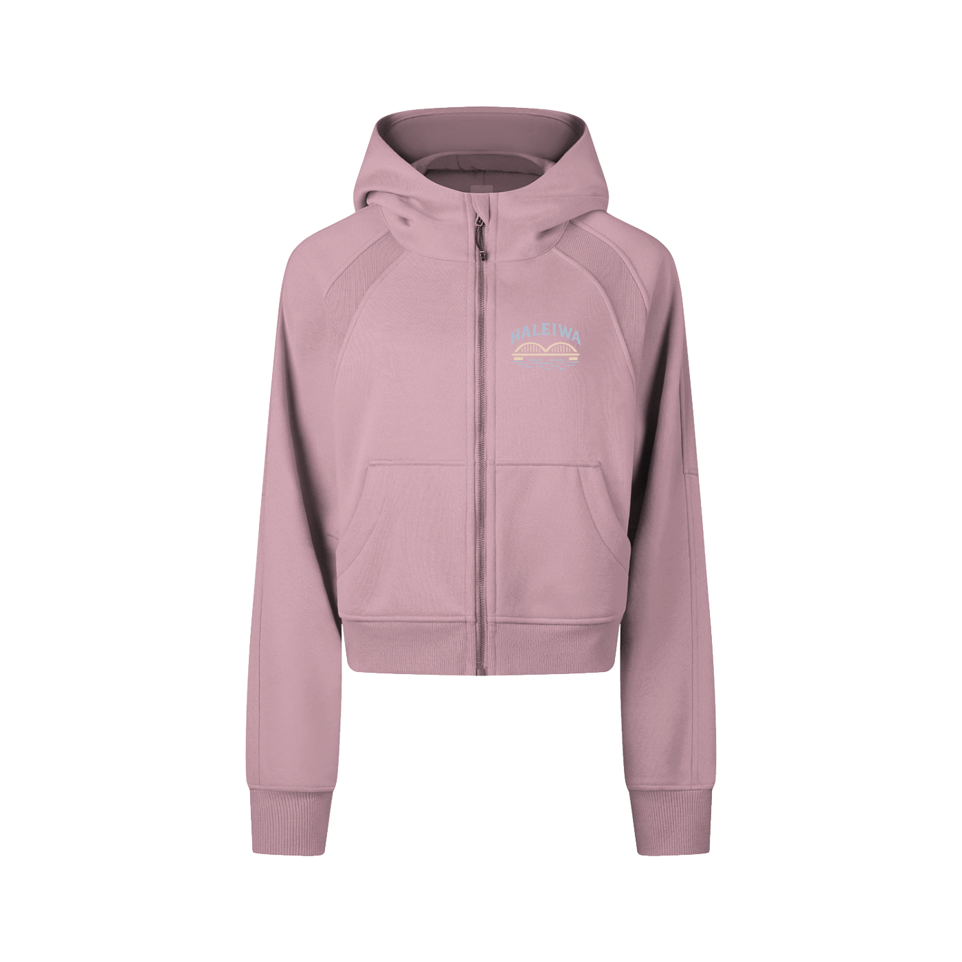 Haleiwa Wild Things Cropped Zip-Through Hoodie